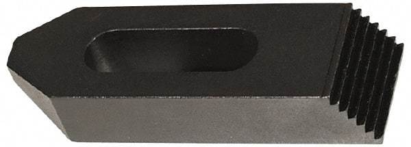 Jergens - 3/4" Stud, Low Carbon Steel, Plain Strap Clamp - 1-1/2" Travel, 6" OAL x 1-5/8" Wide x 1" High, Black Oxide Finish, Tapered Nose - Industrial Tool & Supply