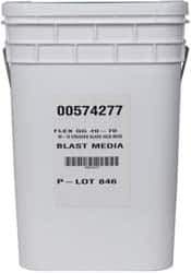 Made in USA - Coarse/Medium Grade Crushed Glass - 40 to 70 Grit, 50 Lb Pail - Industrial Tool & Supply