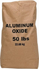 Made in USA - Medium Grade Angular Aluminum Oxide - 120 Grit, 9 Max Hardness, 50 Lb Box - Industrial Tool & Supply