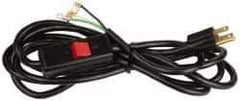 Gast - 1/3 HP Power Cord Assembly with Switch - 10 Ft. Long, 115-1 Voltage - Industrial Tool & Supply