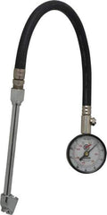 Acme - 0 to 160 psi Dial Dual Tire Pressure Gauge - Closed Check, 12' Hose Length - Industrial Tool & Supply