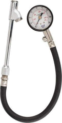 Acme - 0 to 160 psi Dial Straight Dual Tire Pressure Gauge - Closed Check, 12' Hose Length - Industrial Tool & Supply