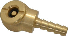 Acme - Closed Check Brass Air Chuck - Ball Foot Chuck, 1/4 Barbed - Industrial Tool & Supply