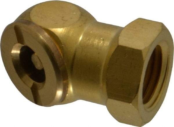 Acme - Closed Check Brass Air Chuck - Ball Foot Chuck, 1/4 FPT - Industrial Tool & Supply