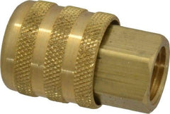 Acme - Closed Check Brass Air Chuck - Lock On Chuck, 1/4 FPT - Industrial Tool & Supply