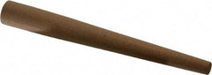 Norton - 4" Long x 1/2" Diam x 1/4" Thick, Aluminum Oxide Sharpening Stone - Round Tapered, Medium Grade - Industrial Tool & Supply