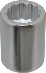 Blackhawk by Proto - 1", 3/4" Drive, Standard Hand Socket - 12 Points, 2" OAL, Chrome Finish - Industrial Tool & Supply