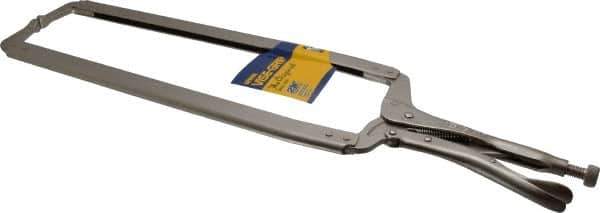Irwin - 24" OAL C-Clamp Locking Pliers - 15-1/2" Jaw Depth, 12-1/2" Jaw Opening - Industrial Tool & Supply