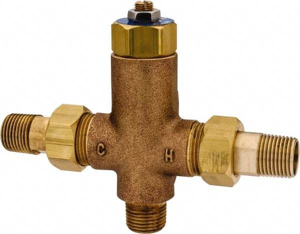 Bradley - Wash Fountain Thermo Static Mixing Valve - For Use with Bradley Foot-Controlled Wash Fountains - Industrial Tool & Supply