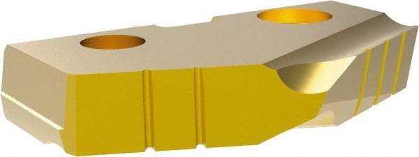 Allied Machine and Engineering - 1-27/32" Diam x 1/4" Thick, Seat Code 3, 132° Included Angle Spade Drill Insert - TiN Coated, Cobalt, Grade Super Cobalt, Series T-A - Industrial Tool & Supply