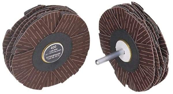 Dynabrade - 4" Diam 180 Grit Coated Sanding Star - Very Fine Grade, Spindle Mount - Industrial Tool & Supply