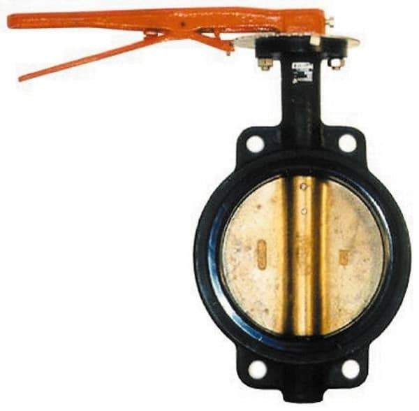 Legend Valve - 2" Pipe, Wafer Butterfly Valve - Lever Handle, Cast Iron Body, Buna-N Seat, 200 WOG, Aluminum Bronze Disc, Stainless Steel Stem - Industrial Tool & Supply