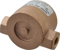 Dwyer - 1/4 Inch, Bronze Body Sight Flow Indicator - 125 Max psi, 3 Inch Overall Length, 200°F - Industrial Tool & Supply