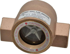 Dwyer - 3/4 Inch, Bronze Body Sight Flow Indicator - 125 Max psi, 4 Inch Overall Length, 200°F - Industrial Tool & Supply