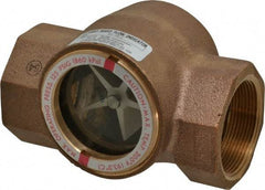 Dwyer - 2 Inch, Bronze Body Sight Flow Indicator - 125 Max psi, 5-11/16 Inch Overall Length, 200°F - Industrial Tool & Supply