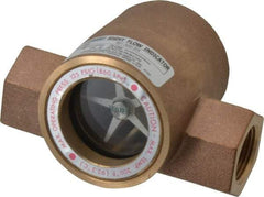 Dwyer - 3/4 Inch, Bronze Body Sight Flow Indicator - 125 Max psi, 4-1/16 Inch Overall Length, 200°F - Industrial Tool & Supply