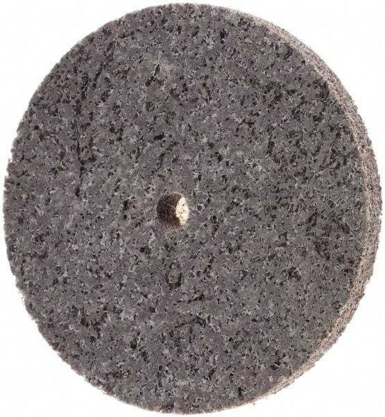 Standard Abrasives - 3" Diam, 1/4" Face Width, 1/4" Center Hole, Medium Grade, Aluminum Oxide Deburring Wheel - Unitized, Extra Hard Grade - Industrial Tool & Supply