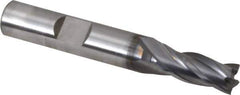 OSG - 5/16", 3/4" LOC, 3/8" Shank Diam, 2-1/2" OAL, 4 Flute, Vanadium High Speed Steel Square End Mill - Single End, TiCN Finish, Spiral Flute, 30° Helix, Centercutting, Right Hand Cut, Right Hand Flute, Series 574 - Industrial Tool & Supply