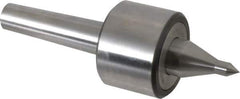 Riten - MT3 Taper Shank, 2-3/8" Head Diam 4,480 Lb Capacity Live Center - 4,000 Max RPM, 1-3/4" Head Length, 3/8" Point Diam, 1-7/8" Point Len, 310 Lb Max Workpc, 7-1/16" OAL, 5/8" Long Tip, Long Point - Industrial Tool & Supply