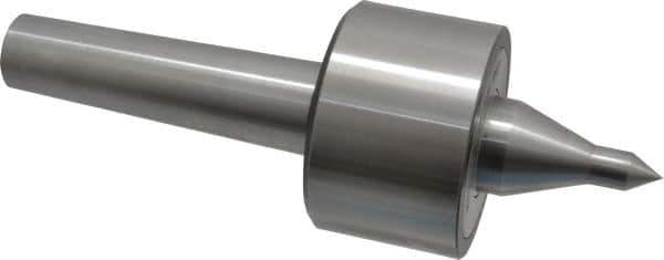 Riten - MT4 Taper Shank, 3" Head Diam 6,000 Lb Capacity Live Center - 4,000 Max RPM, 1-31/32" Head Length, 1/2" Point Diam, 2.2188" Point Len, 1,100 Lb Max Workpc, 8-5/8" OAL, 13/16" Long Tip, Long Point - Industrial Tool & Supply