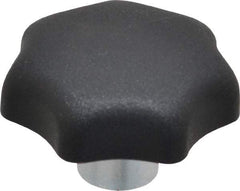 KIPP - 40mm Head Diam, 7 Point Lobed Knob - M8x1.25 Hole, Thermoplastic, Black - Industrial Tool & Supply