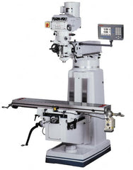 Value Collection - 9 x 49" 3 hp 220/440V 220V Variable Speed Pulley Control 3 Phase Knee Milling Machine - Industrial Tool & Supply