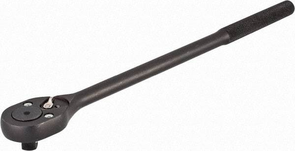 Proto - 1/2" Drive Pear Head Standard Ratchet - Black Oxide Finish, 16" OAL, 24 Gear Teeth, Standard Head - Industrial Tool & Supply