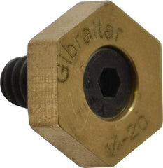 Gibraltar - 5/8" Hex, 1/4-20 Stud Thread, Symmetrical Hex Clamp - 0.11" Hex Height, 15/32" Thread Length, 10 Clamps - Industrial Tool & Supply