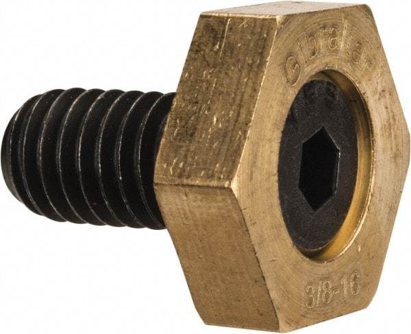 Gibraltar - 13/16" Hex, 3/8-16 Stud Thread, Symmetrical Hex Clamp - 0.11" Hex Height, 23/32" Thread Length, 10 Clamps - Industrial Tool & Supply