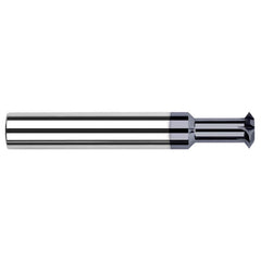 Harvey Tool - 1/4° 1/4" Cut Diam, 1/8" Cut Width, 1/4" Shank, Solid Carbide Double-Angle Cutter - Industrial Tool & Supply