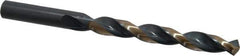 Triumph Twist Drill - 7/16" 135° High Speed Steel Jobber Drill - Oxide/Gold Finish, Right Hand Cut, Spiral Flute, Straight Shank, 5-1/2" OAL, Split Point - Industrial Tool & Supply