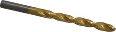 Triumph Twist Drill - 21/64" 135° High Speed Steel Jobber Drill - TiN Finish, Right Hand Cut, Spiral Flute, Straight Shank, 4-5/8" OAL, Split Point - Industrial Tool & Supply