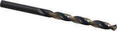 Triumph Twist Drill - 0.257" 135° High Speed Steel Jobber Drill - Oxide/Gold Finish, Right Hand Cut, Spiral Flute, Straight Shank, 4-1/8" OAL, Split Point - Industrial Tool & Supply