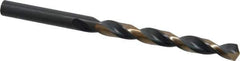 Triumph Twist Drill - 0.295" 135° High Speed Steel Jobber Drill - Oxide/Gold Finish, Right Hand Cut, Spiral Flute, Straight Shank, 4-3/8" OAL, Split Point - Industrial Tool & Supply