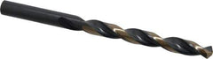 Triumph Twist Drill - 0.348" 135° High Speed Steel Jobber Drill - Oxide/Gold Finish, Right Hand Cut, Spiral Flute, Straight Shank, 4-7/8" OAL, Split Point - Industrial Tool & Supply