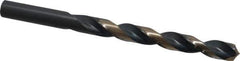 Triumph Twist Drill - 0.377" 135° High Speed Steel Jobber Drill - Oxide/Gold Finish, Right Hand Cut, Spiral Flute, Straight Shank, 5" OAL, Split Point - Industrial Tool & Supply