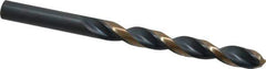 Triumph Twist Drill - 0.386" 135° High Speed Steel Jobber Drill - Oxide/Gold Finish, Right Hand Cut, Spiral Flute, Straight Shank, 5-1/8" OAL, Split Point - Industrial Tool & Supply