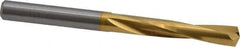 M.A. Ford - 3/16" 135° Spiral Flute Solid Carbide Screw Machine Drill Bit - TiN Finish, Right Hand Cut, 1-1/8" Flute Length, 2-3/16" OAL, Split Point, Straight Shank - Industrial Tool & Supply