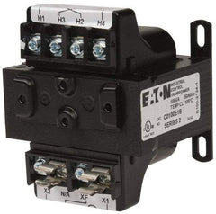 Eaton Cutler-Hammer - 1 Phase, 0.1 kVA, Control Transformer - 2 Input, 1 Output Winding, 50/60 Hz, 3-3/8 Inch Deep x 2-7/8 Inch High, 131°F Temp Rise - Industrial Tool & Supply