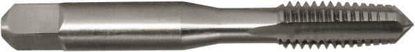 Vermont Tap & Die - 1/2-20 UNF 2/3B 4 Flute Bright Finish High Speed Steel Straight Flute Standard Hand Tap - Taper, Right Hand Thread, 3-3/8" OAL, 1-21/32" Thread Length, H3 Limit, Oversize - Exact Industrial Supply