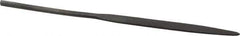 Value Collection - 6-1/4" Needle Precision Swiss Pattern Flat File - 3 Cut, 6" Width Diam x 0.07" Thick, Handle - Industrial Tool & Supply