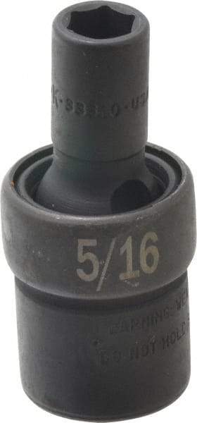 SK - 3/8" Drive 5/16" Standard Universal Impact Socket - 6 Points, 2" OAL - Industrial Tool & Supply