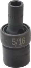 SK - 3/8" Drive 5/16" Standard Universal Impact Socket - 6 Points, 2" OAL - Industrial Tool & Supply