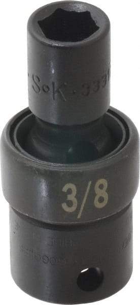 SK - 3/8" Drive 3/8" Standard Universal Impact Socket - 6 Points, 2-1/8" OAL - Industrial Tool & Supply