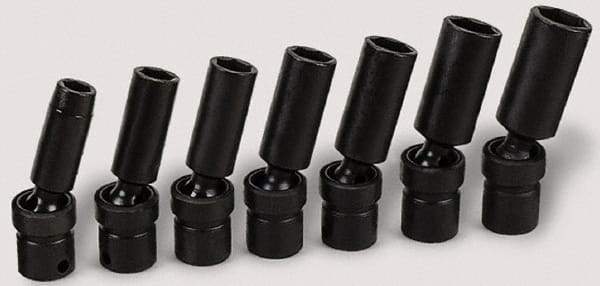SK - 3/8" Drive 3/8" Deep Universal Impact Socket - 6 Points, 3-1/8" OAL - Industrial Tool & Supply