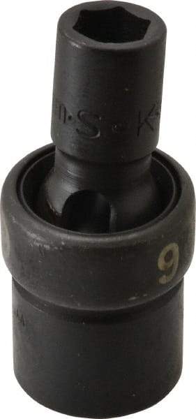 SK - 3/8" Drive 9mm Standard Universal Impact Socket - 6 Points, 2-1/8" OAL - Industrial Tool & Supply