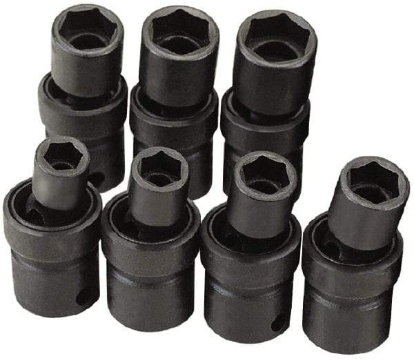 SK - 3/8" Drive 17mm Standard Universal Impact Socket - 6 Points, 2-21/64" OAL - Industrial Tool & Supply