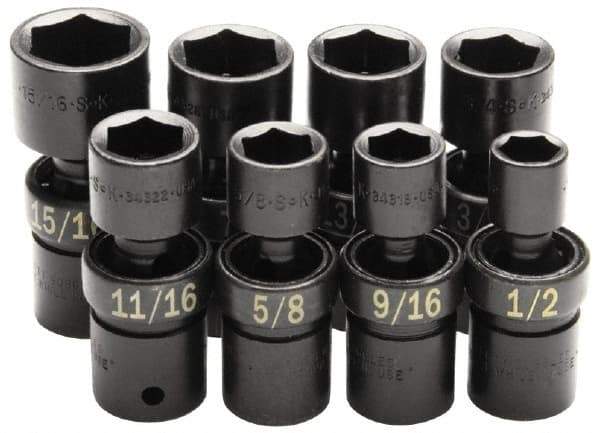 SK - 1/2" Drive 5/8" Standard Universal Impact Socket - 6 Points, 2-51/64" OAL - Industrial Tool & Supply