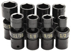 SK - 1/2" Drive 7/8" Standard Universal Impact Socket - Industrial Tool & Supply