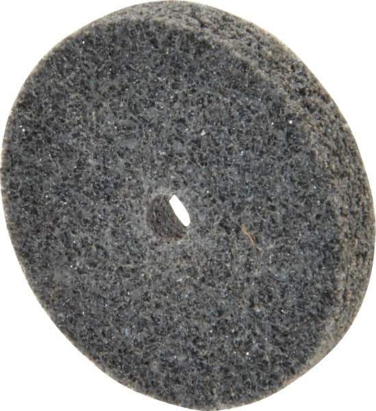 3M - 1-1/2" Diam, 1/4" Face Width, 3/16" Center Hole, Medium Grade, Silicon Carbide Deburring Wheel - Unitized, Hard Density 7 Grade, 30,100 RPM - Industrial Tool & Supply